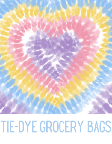 tie dye grocery bags